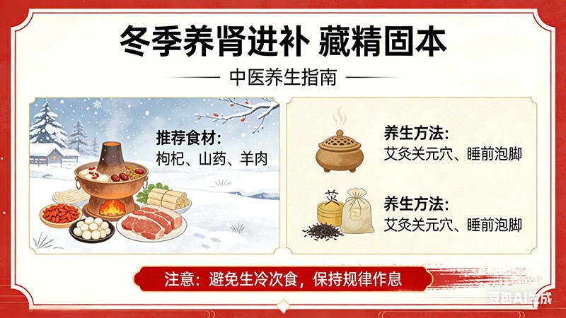 冬季养肾进补 藏精固本