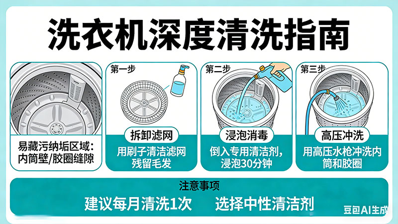 洗衣机用久了脏？教你正确清洗 告别霉菌异味